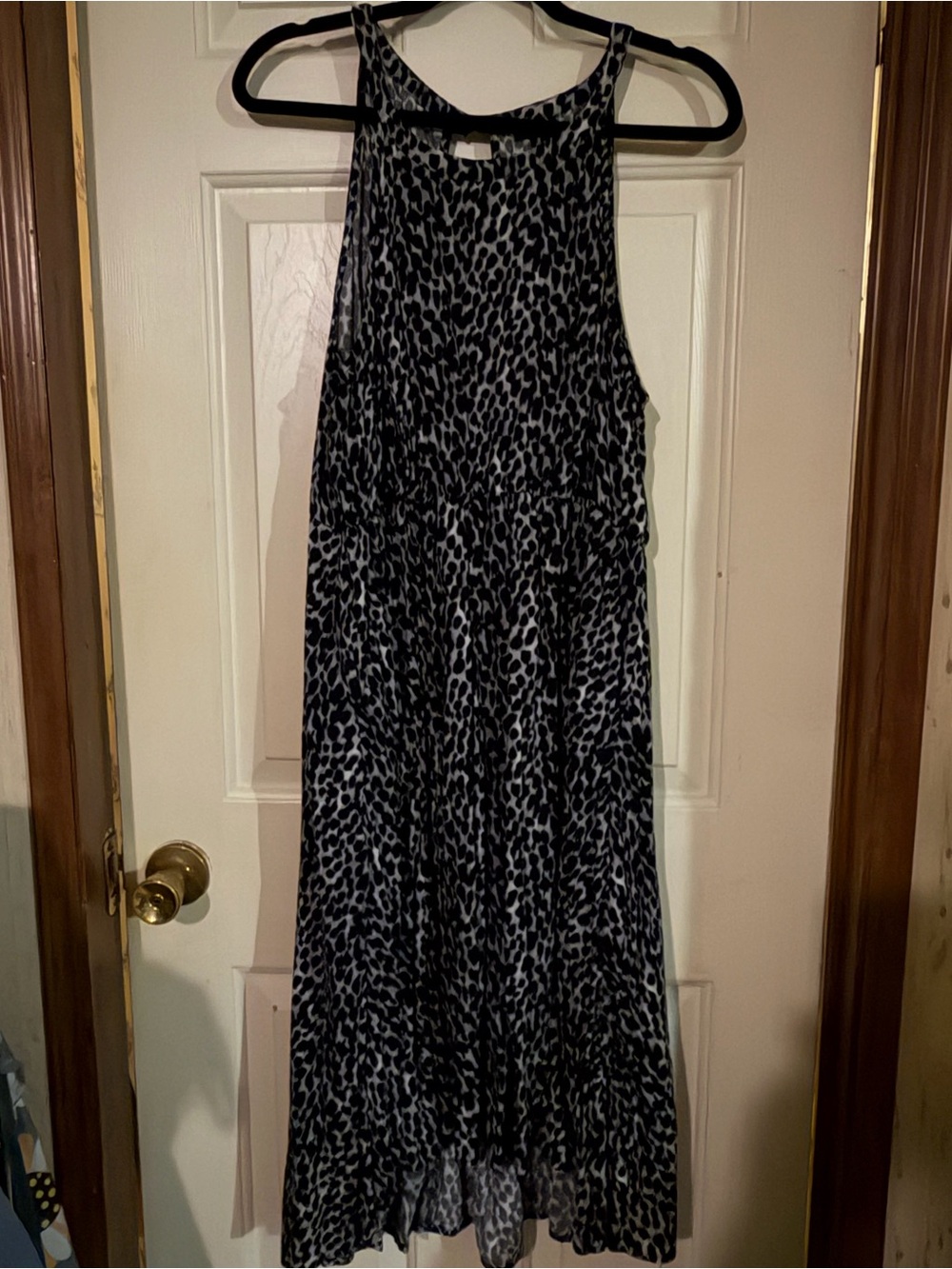 torrid Black and Gray Leopard Print Maxi Skirt